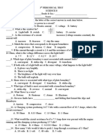 3rd PERIODICAL TEST SCIENCE 8