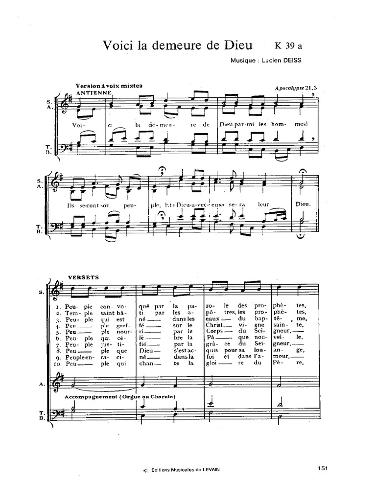 Voici La Demeure de Dieu Lucien Deiss PDF