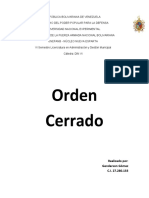 Boletin 5 - Orden Cerrado - VI Semestre Admon y G.M.