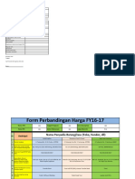 Formulir Perbandingan Harga Dan Penawaran Harga