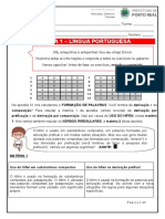 Conteúdo sobre formação de palavras e verbos irregulares para 8o ano