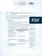 FC2014-014 - Minimun Numbers of Samples Units Required For Each Test Analysis