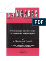 Sémiotique Du Discours Et Tensions Rhétoriques