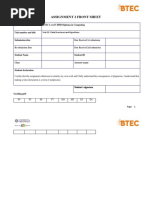 Assignment 2 Front Sheet: Qualification BTEC Level 5 HND Diploma in Computing