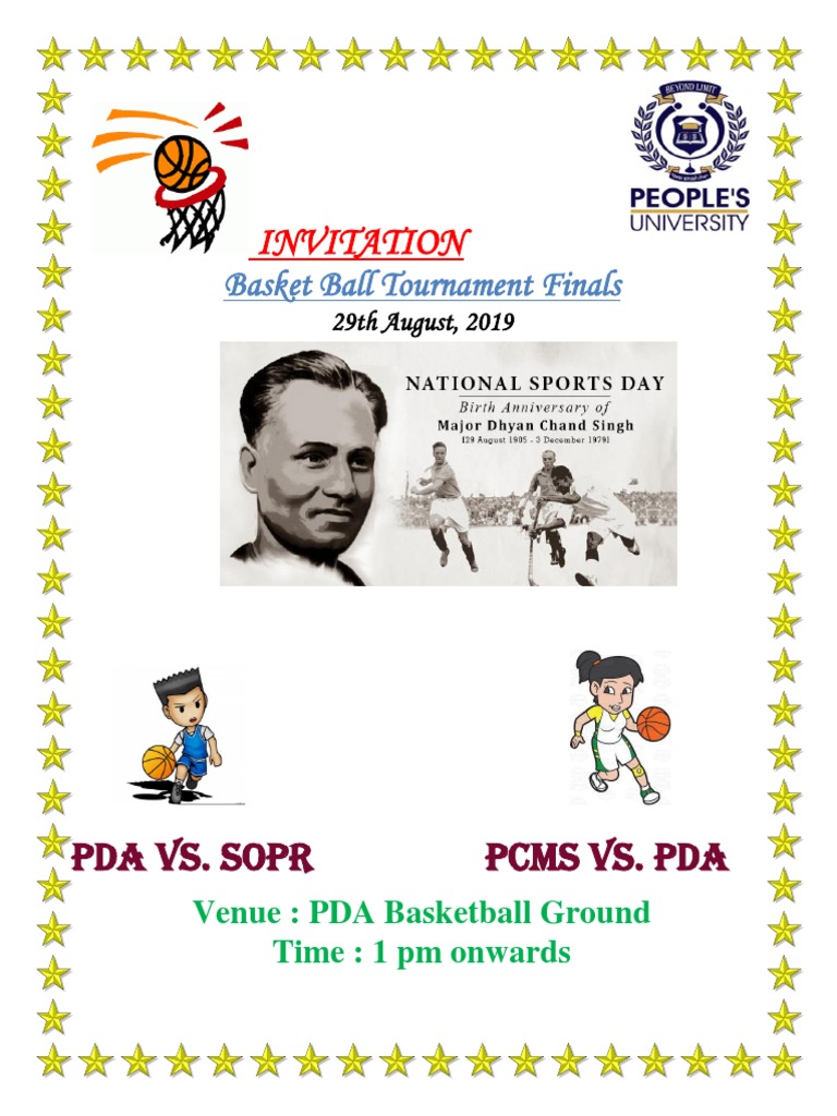 Basketball Tournament Finals Invitation | PDF