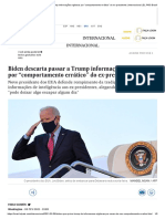 Biden descarta passar a Trump informações sigilosas por “comportamento errático” do ex-presidente _ Internacional _ EL PAÍS Brasil