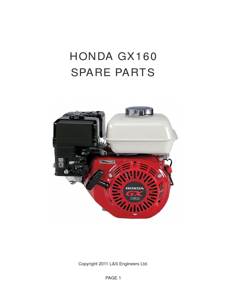 Gx160 Parts Manual PDF Piston Ignition System