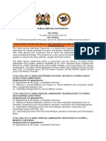 Advert - Medical Paramedics Interns - Ministry of Health - County Governments 16th Jan 2020