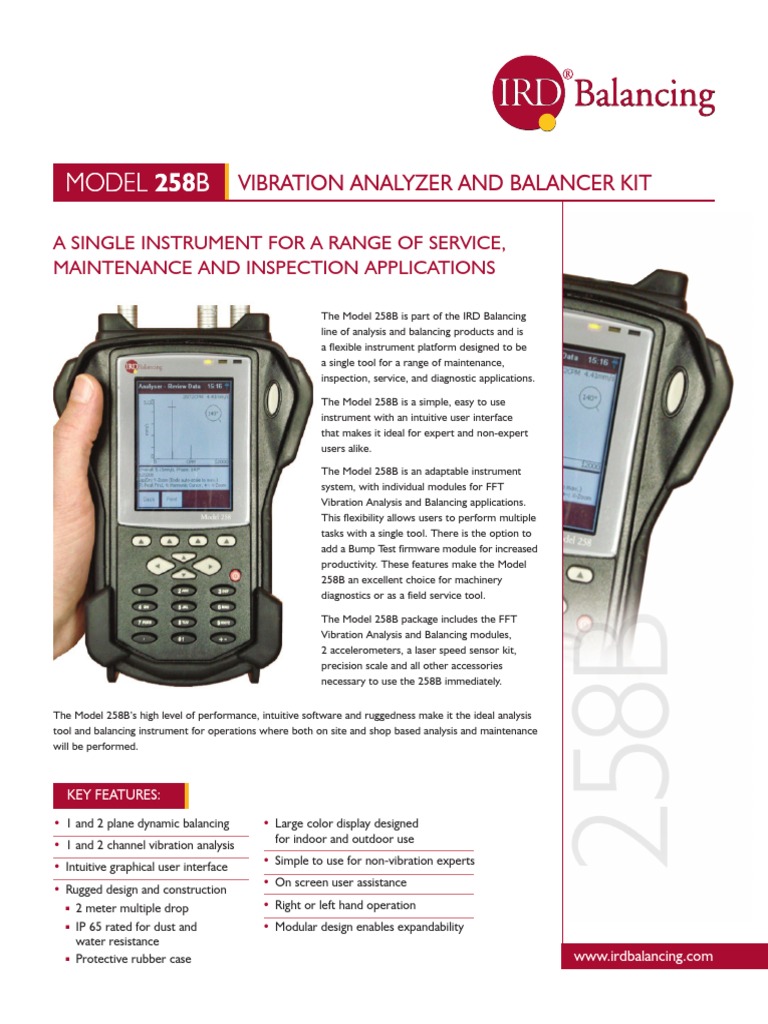 MODEL 258 Model 258B Vibration Analyzer and Balancer Kit PDF