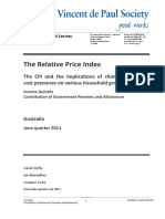 The Relative Price Index, The CPI and The Implications of Changing Cost Pressures On Various Household Groups