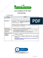 Litigación Oral - Producto Académico N° 03