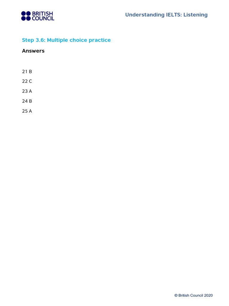 IELTS Listening: Multiple Choice Practice | PDF | Art