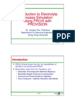 Dr. - Jungho Cho. Introduction To Electrolyte Process Simulation Using PRO - II With PROVISION