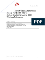 Cisco Autonomous AP Dot1x Avaya 3631