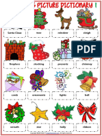 Christmas Vocabulary Esl Picture Dictionary Worksheets For Kids