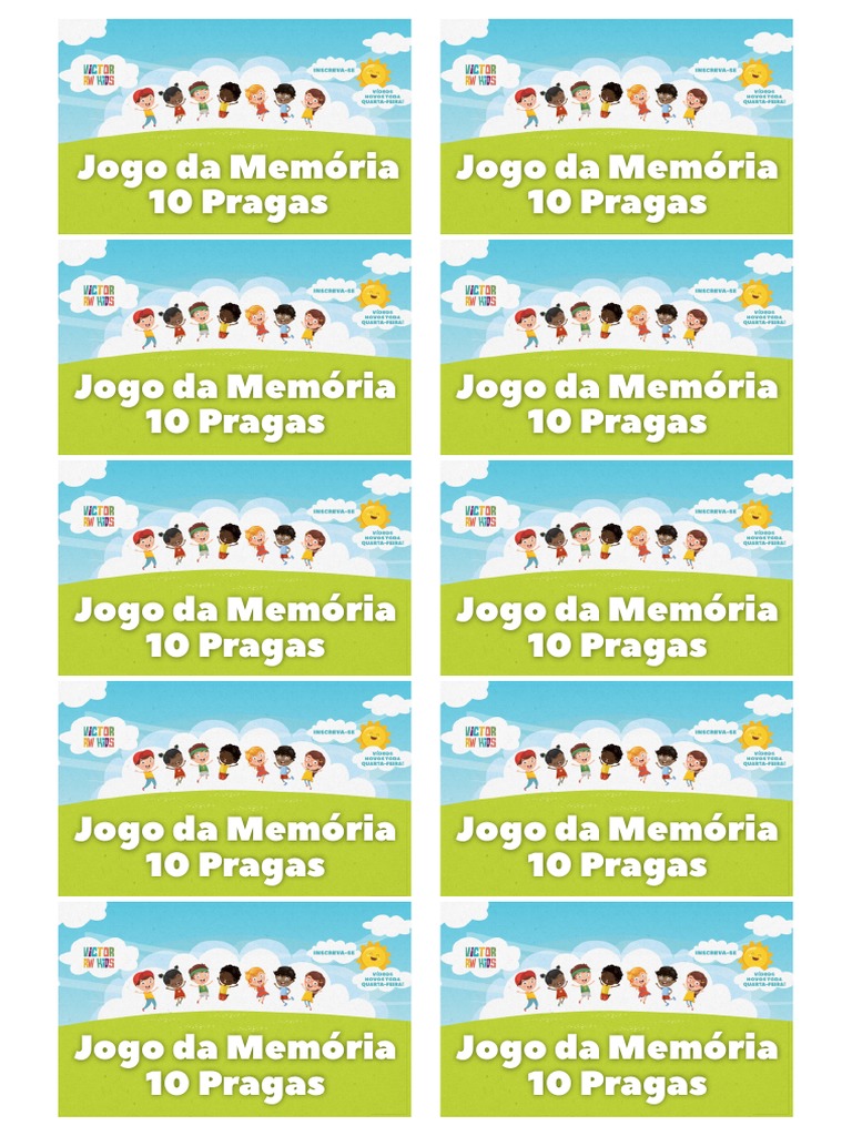 PDF) Jogo da Memória dos Monstros