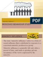 Moscovici Behaviour Study: "Minority Influence"