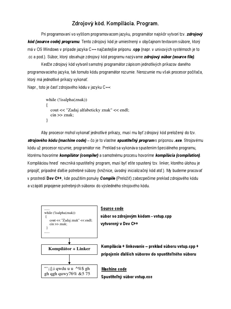 Zdrojovy Kod Kompilacia Program | PDF