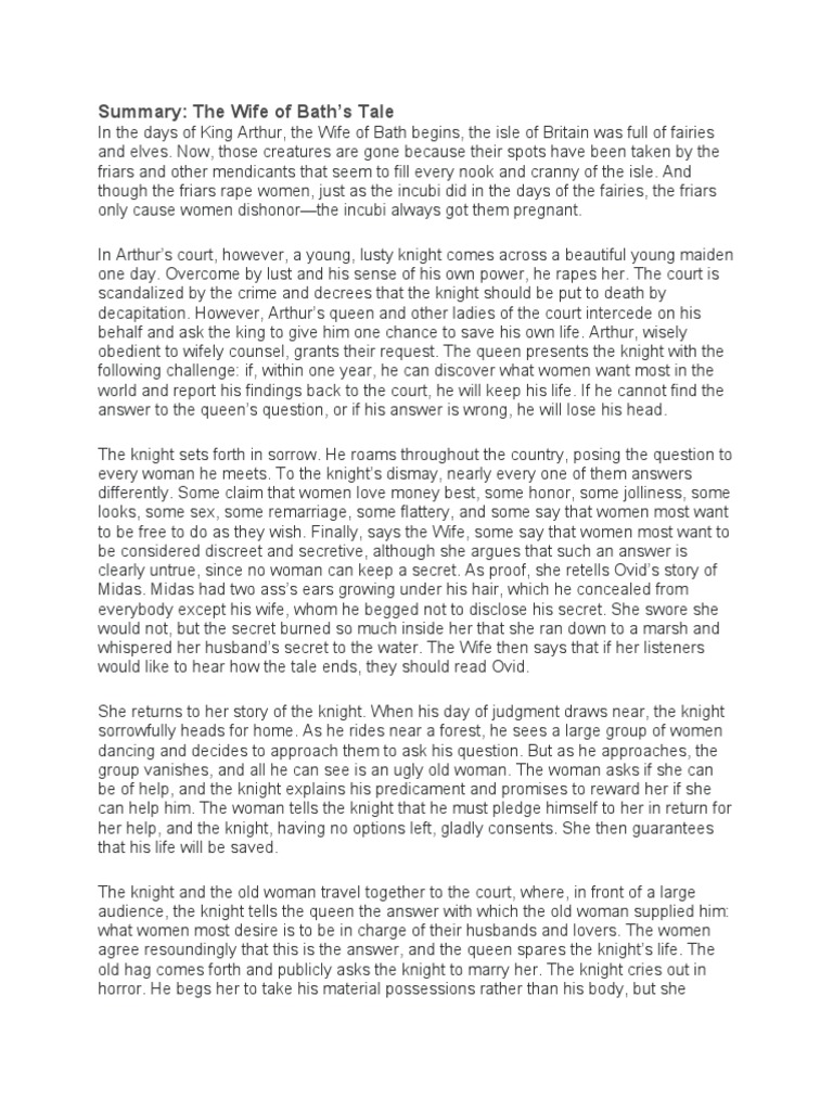 Summary of pardoners tales and wife bath s tale pdf greed