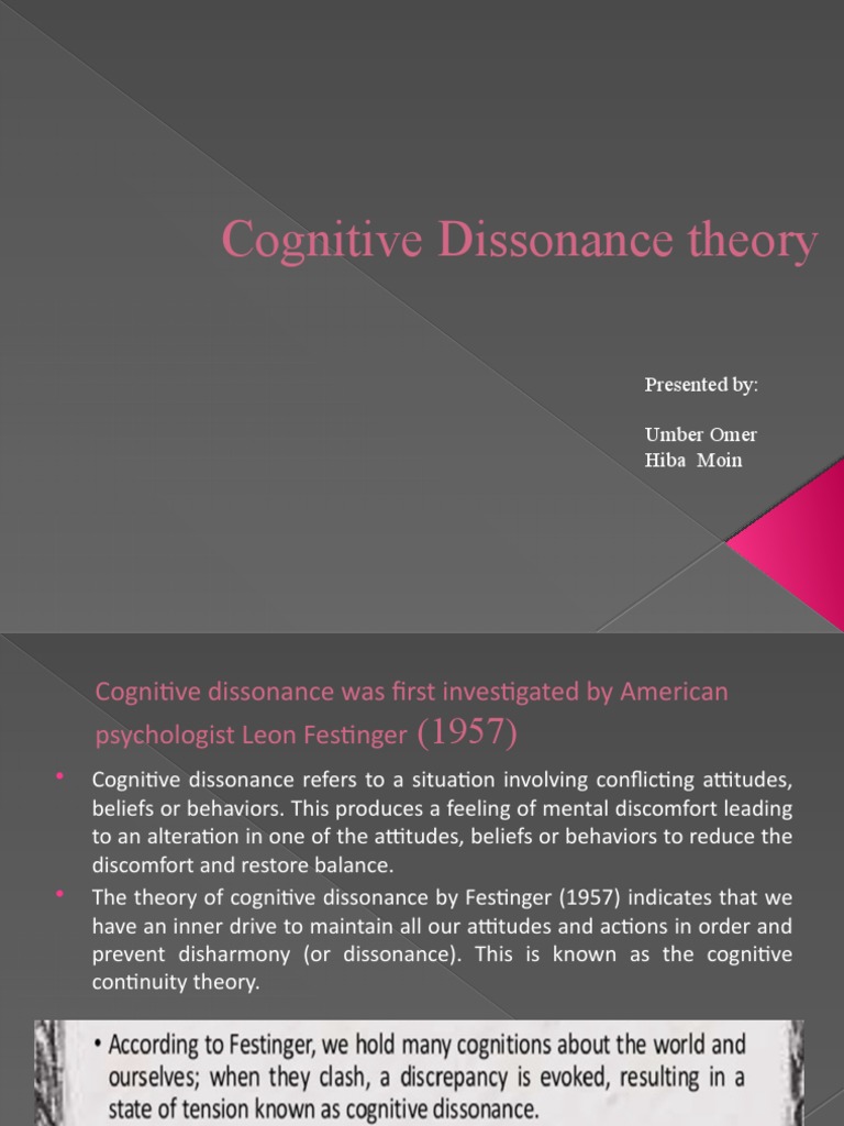 Understanding Cognitive Dissonance Theory | PDF