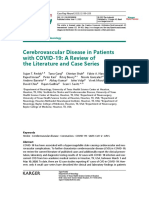 Cerebrovascular Disease in Patients With COVID-19 A Review of The Literature and Case Series C