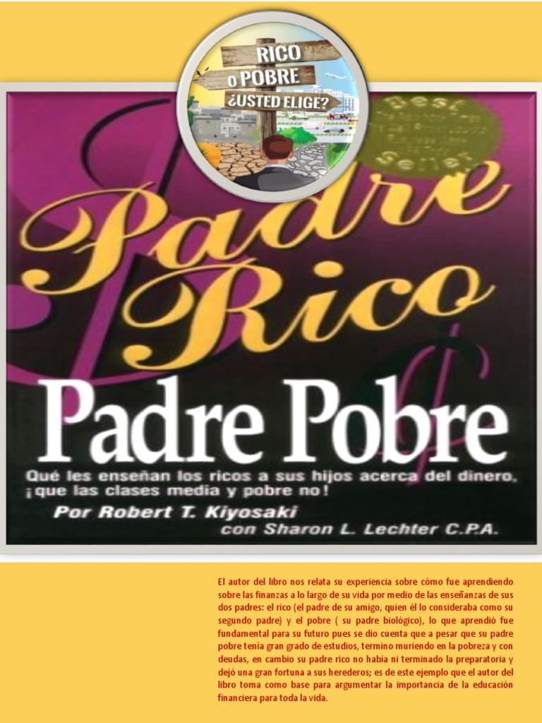 Infografía de Padre Rico y Padre Pobre | PDF | Pobreza | Pobreza e  indigencia