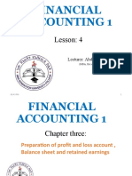 Financial Accounting 1: Chapter 3 Preparation of Income Statement and Balance Sheet