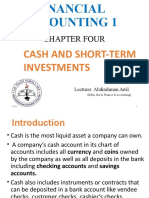 Financial Accounting 1: Chapter 5 Cash and Short Term Investment