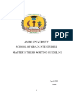 Ambo University School of Graduate Studies Master'S Thesis Writing G Uideline