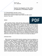 Conduction Calorimetric Investigation of The Effect of Retarders On The Hydration of Portland Cement