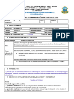 Guía didáctica de trabajo autónomo de Matemáticas