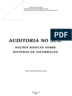 AUDITORIA NO SUS Noçoes Básicas Sobre Sistemas de Informação