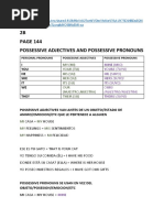 2B Possessive Adjectives and Possessive Pronouns: I YOU HE SHE IT WE They