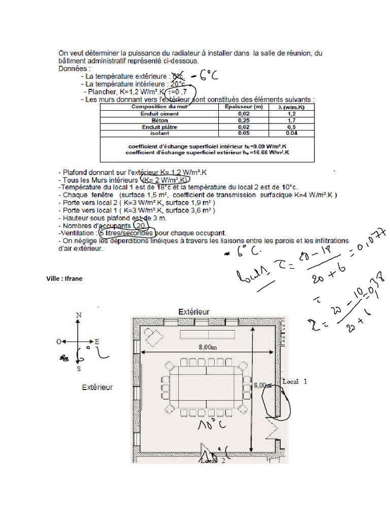 Calcul des déperditions thermiques PDF — free download