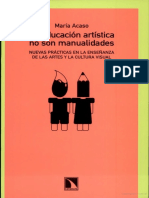 Eje Ed. Art. La Educacion Artistica No Son Manualidades