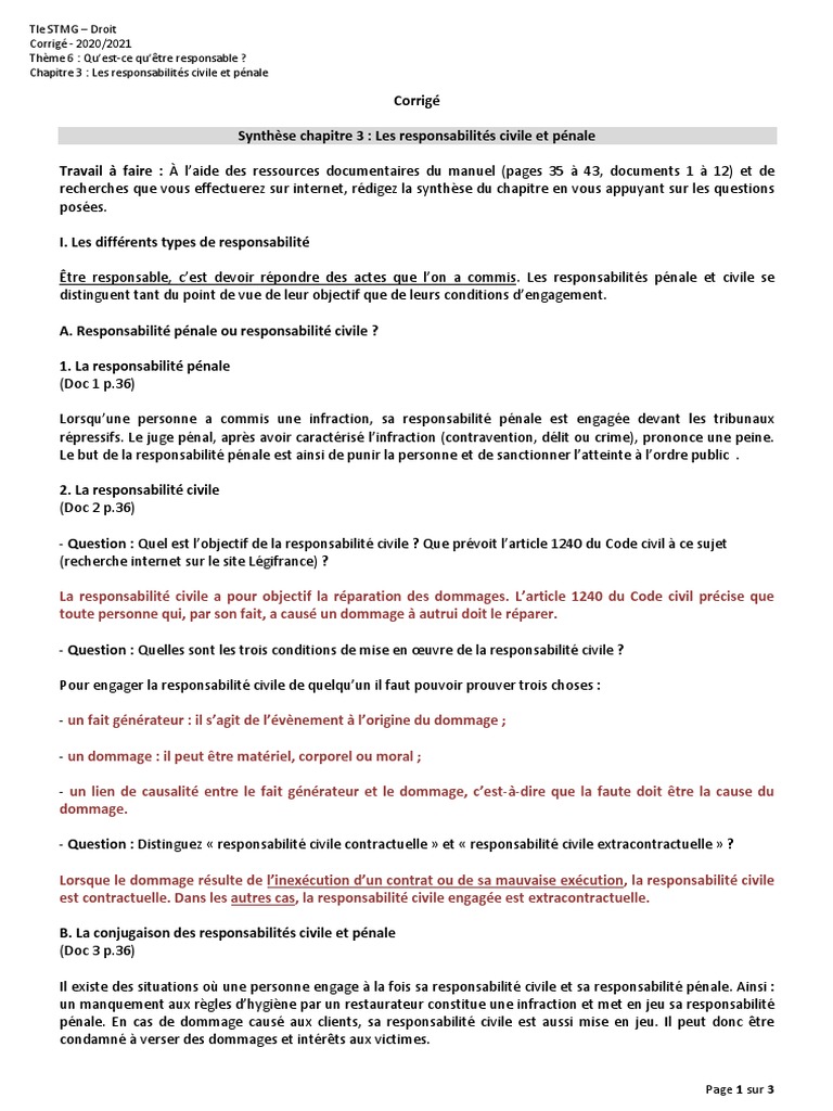 Responsabilités civile et pénale expliquées | PDF | Assurance | Dégâts