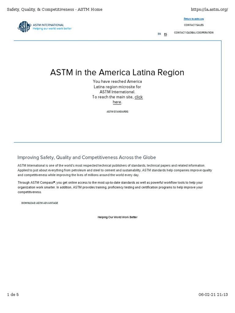 ASTM Standards for Global Safety & Quality | PDF | Communication | Business