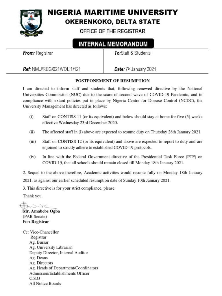 Notice of Resumption | PDF