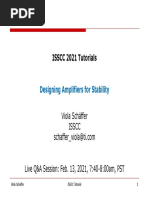 ISSCC 2021 Tutorials: Designing Amplifiers For Stability