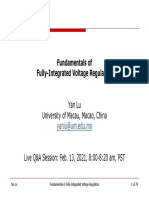 Fundamentals of Fully-Integrated Voltage Regulators: Yan Lu University of Macau, Macao, China
