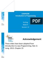 COMP6598 - Week 9 - Sorting