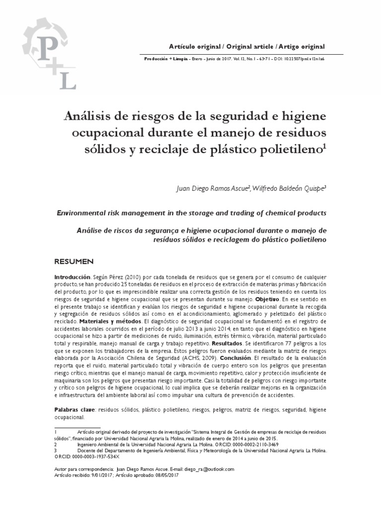 Riesgos de seguridad en reciclaje de plástico | PDF | Reciclaje | El ...