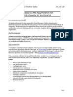 Procedures and Requirements For The Discharge of Wastewater: On-Line Training Chemical Waste Management Manual