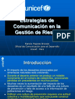 Estrategias de Comunicación en La Gestión de Riesgo