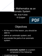 Math 8 - Mathematics As An Axiomatic System: Ms. Andi Fullido © Quipper