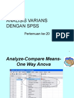 Pertemuan Ke-20 Analisis Varians Dengan Spss