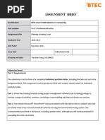 Assignment Brief: Professional Practice Planning A Training Event