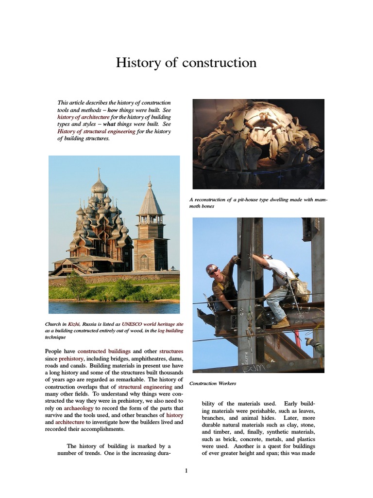 History of Constructions | PDF | Gothic Architecture | Neolithic
