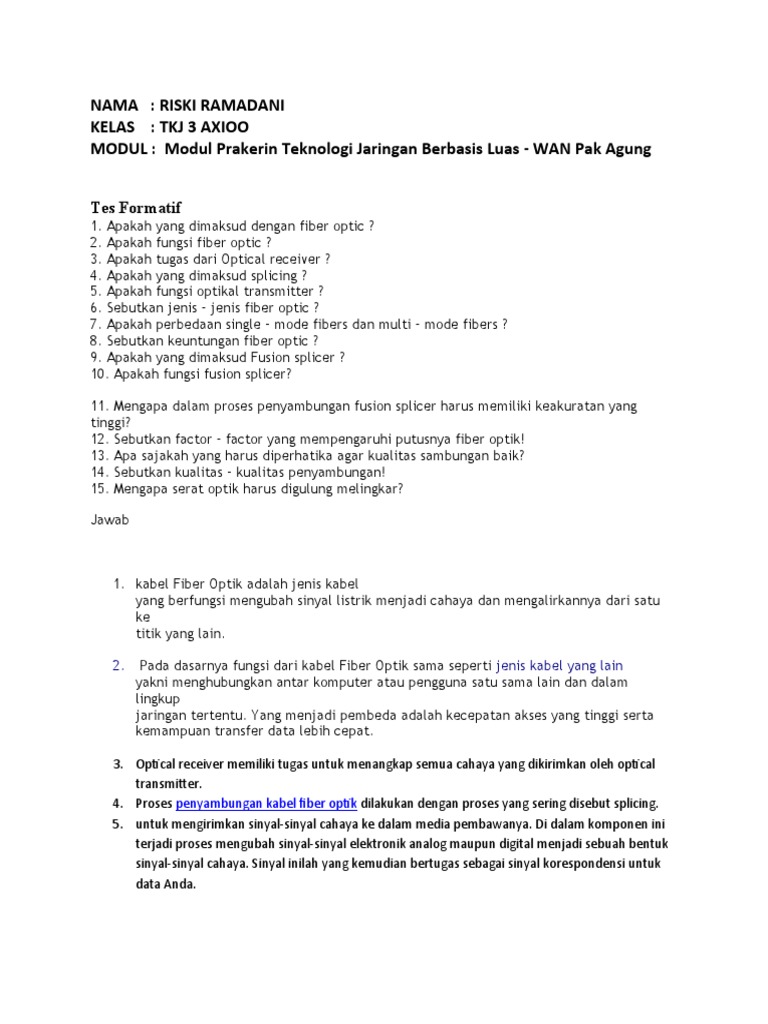 Jawaban Modul Wan Pdf