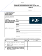 Form I Info for Exam Safety